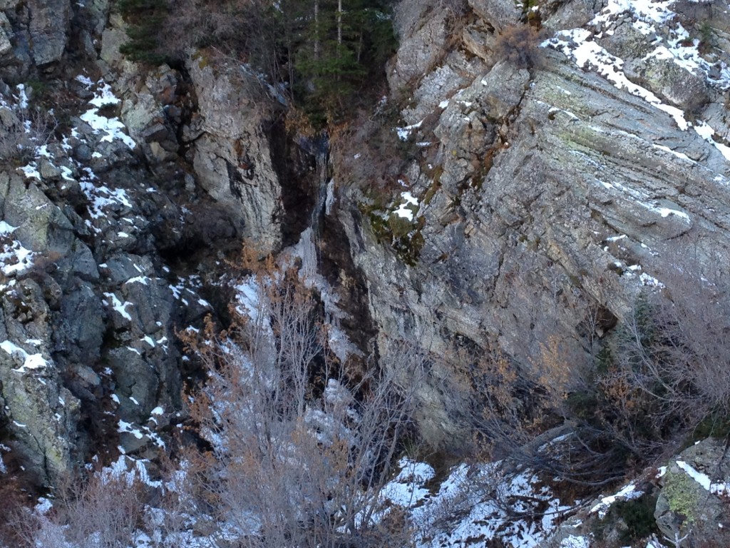 Here is the waterfall (it was more of a trickle in the winter time)