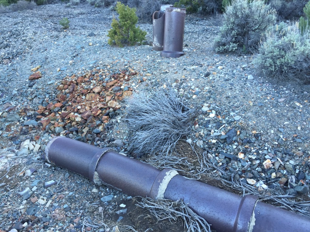 Pipes that led from the main entrance to the mine
