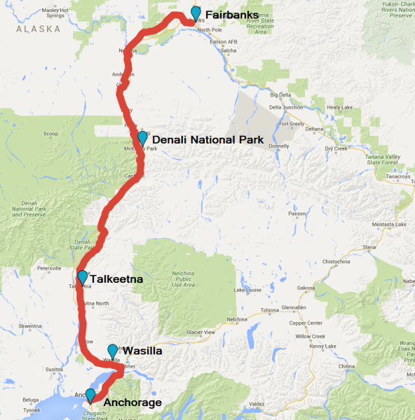 Denali Star Route Map