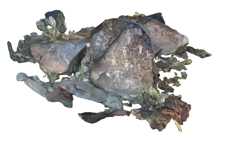 (3D Model) Ancient Paiute Village Petroglyphs – Southwestern Utah
