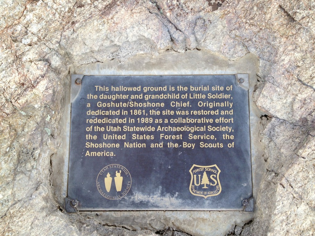 Here is the plaque that is placed at the foot of the site.
