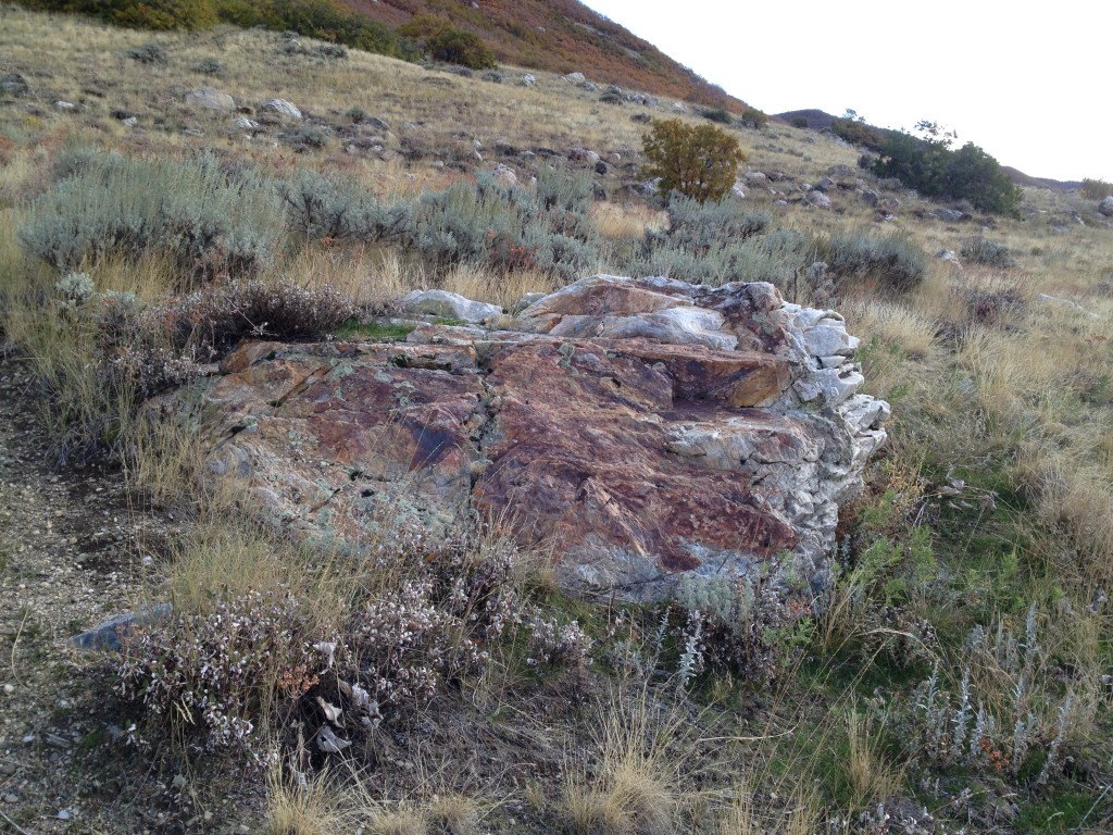 Rusted Rock - This is where you should turn off to start bushwhacking