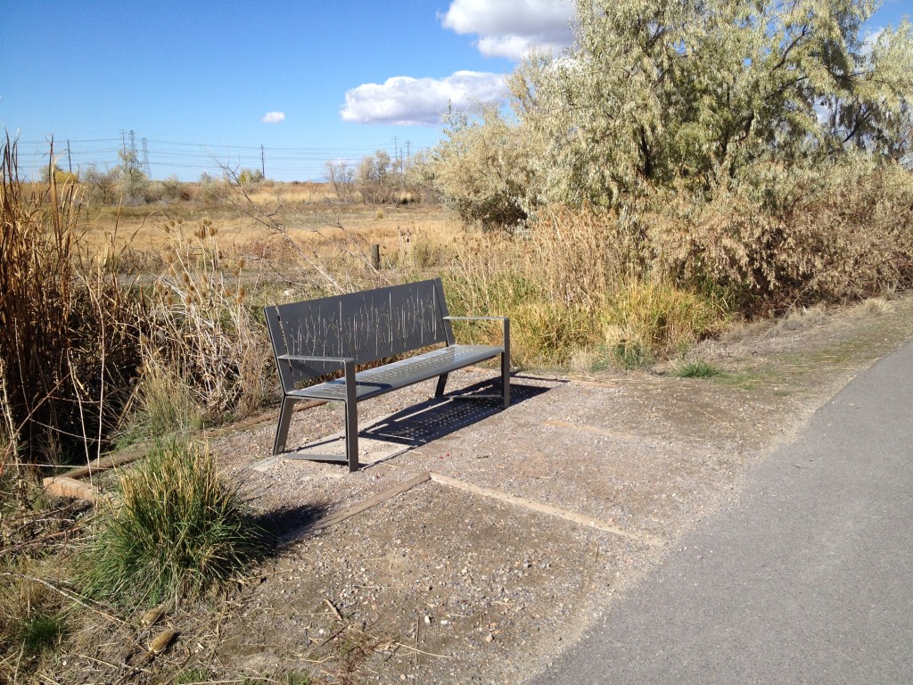 One of many benches along the way