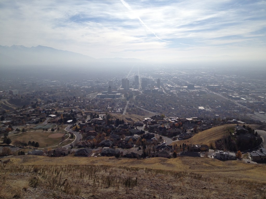 Amazing views of the Salt Lake Valley even on smoggy days