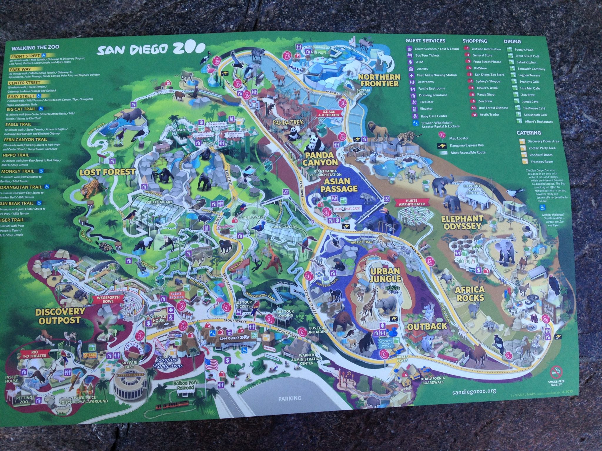 San Diego Zoo map. You get maps right by the entrance to the zoo.