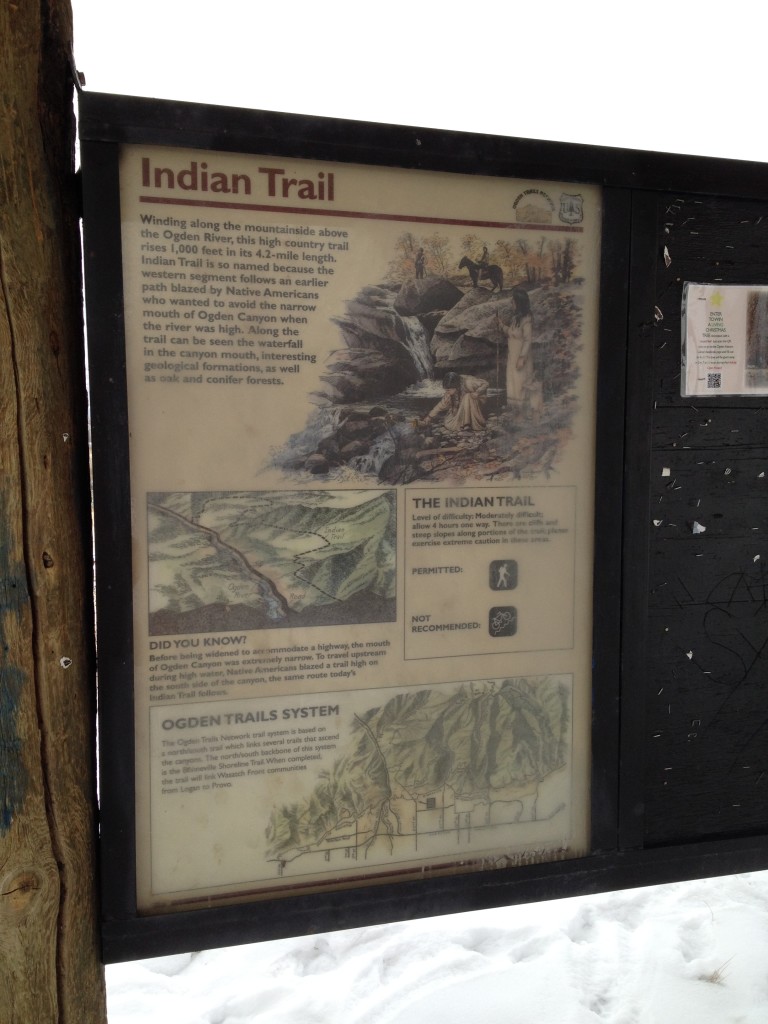 The start of the trail has a small pavilion with information about the trail.