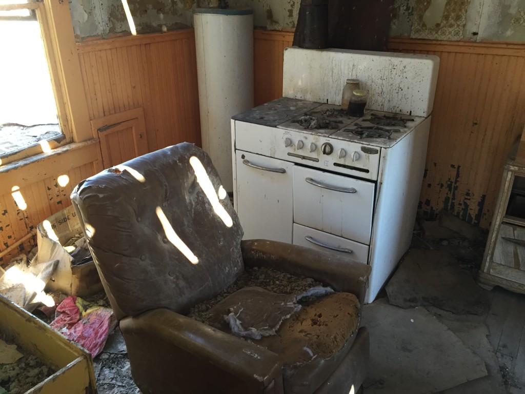 Stove and a reclining chair