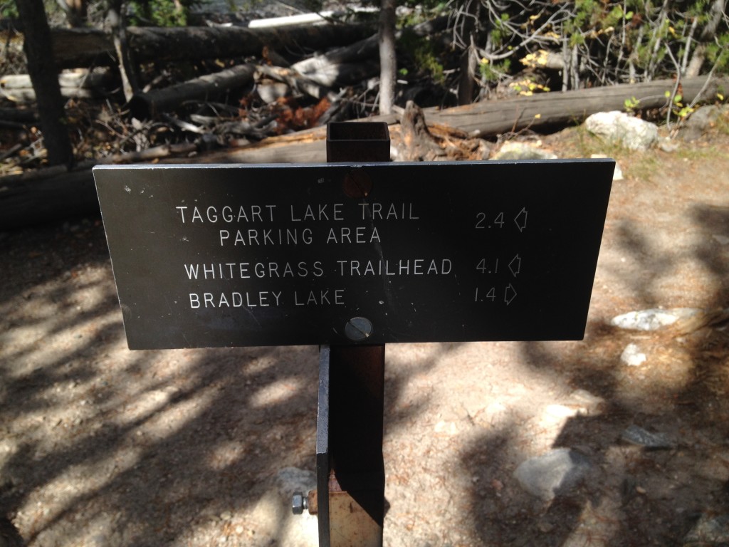 Sign at Taggart Lake