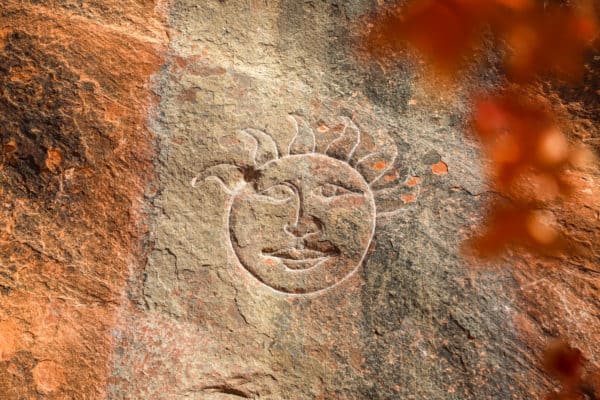 Sun Face Glyph - Diamond Fork Canyon, Utah